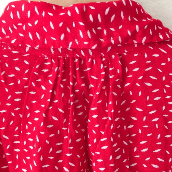 Red Lucky Brand Long Sleeve Blouse - Picture 5 of 9